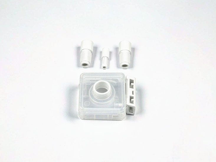 Medical-grade plastic components for the device.